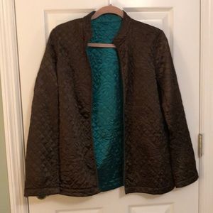 Reversible Quilted Satin Jacket from Chicos Size 2 (fits 10-12) Excellent Cond